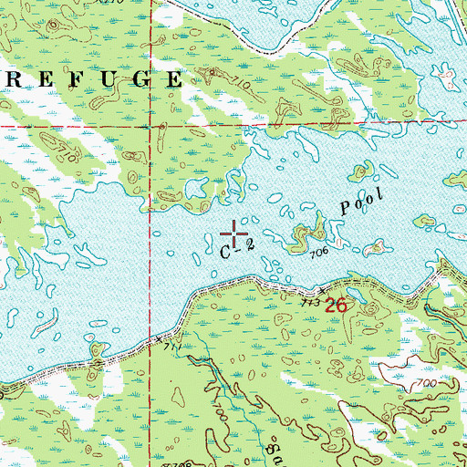 Topographic Map of C-Two Pool, MI