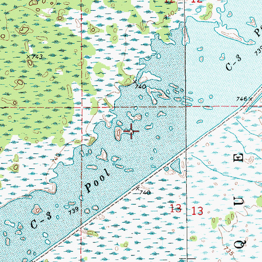 Topographic Map of C-Three Pool, MI