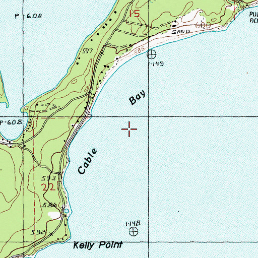 Topographic Map of Cable Bay, MI