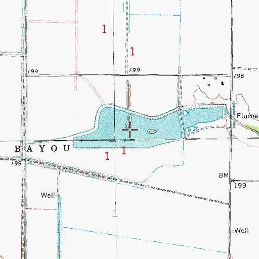 Topographic Map of McDoogle Reservoir, AR