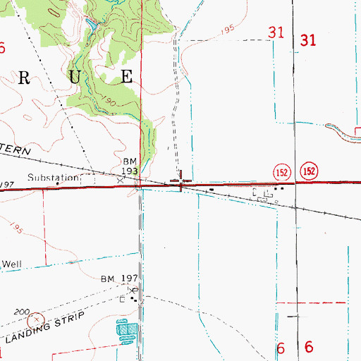 Topographic Map of Monica (historical), AR