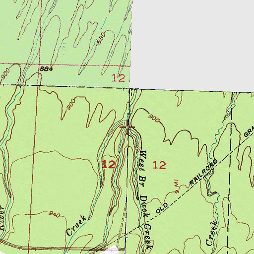 Topographic Map of Calf Creek, MI