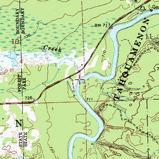 Topographic Map of Callam Creek, MI