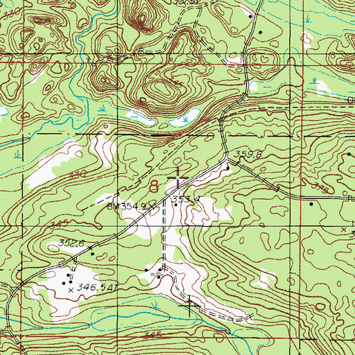 Topographic Map of Calumet Mine, MI