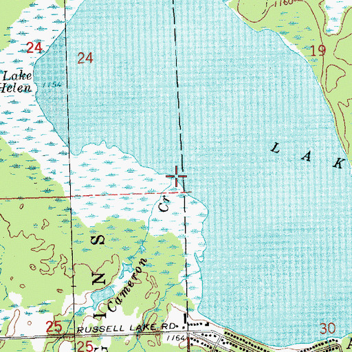 Topographic Map of Cameron Creek, MI