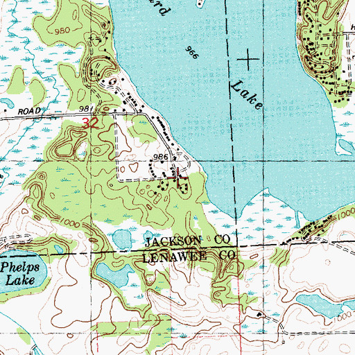 Topographic Map of Camp De Sales, MI