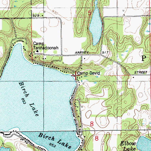 Topographic Map of Camp Kil Lo Qua, MI
