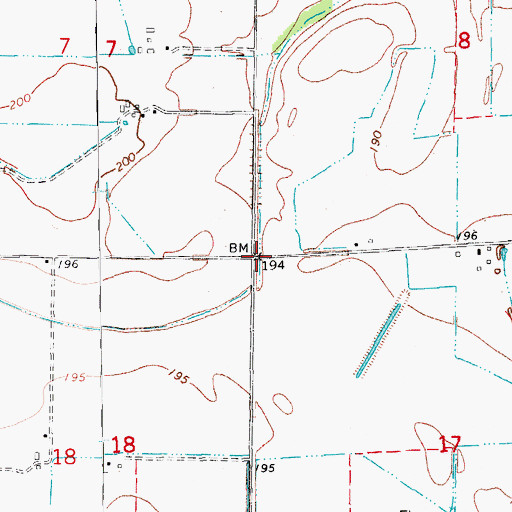 Topographic Map of Ditch Number 3, AR