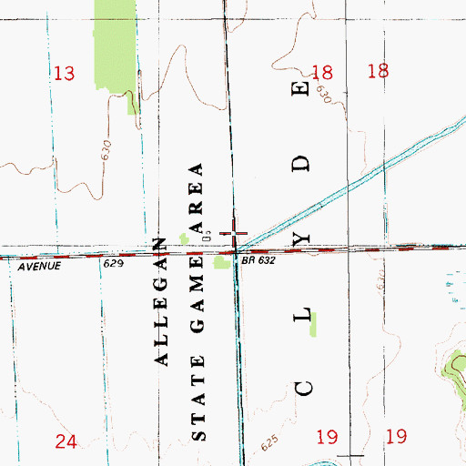 Topographic Map of Campania Farm, MI
