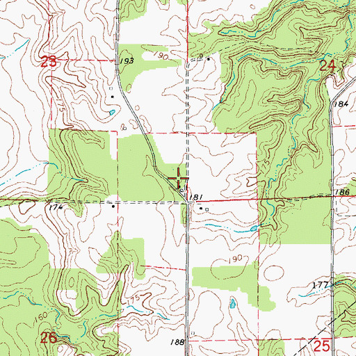 Topographic Map of Oakdale School (historical), AR