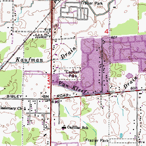 Topographic Map of Capital Park, MI