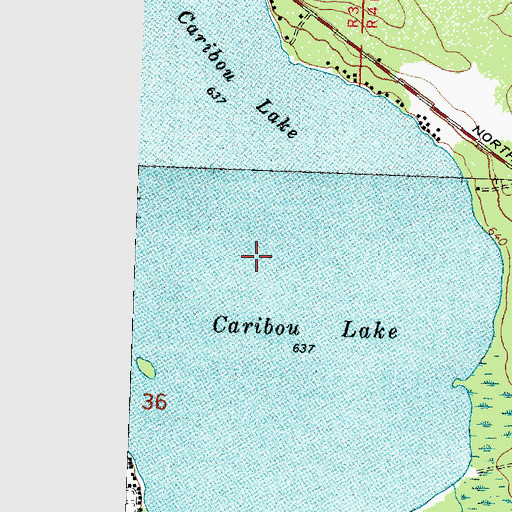 Topographic Map of Caribou Lake, MI