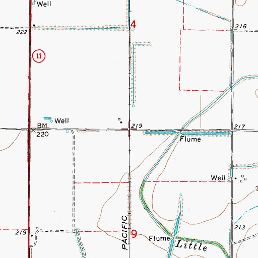 Topographic Map of Ona (historical), AR