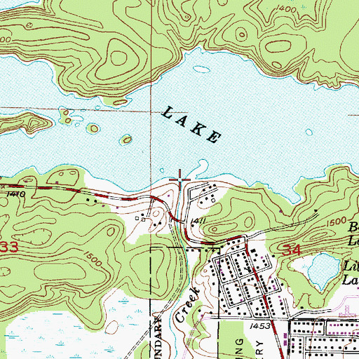 Topographic Map of Carp Creek, MI