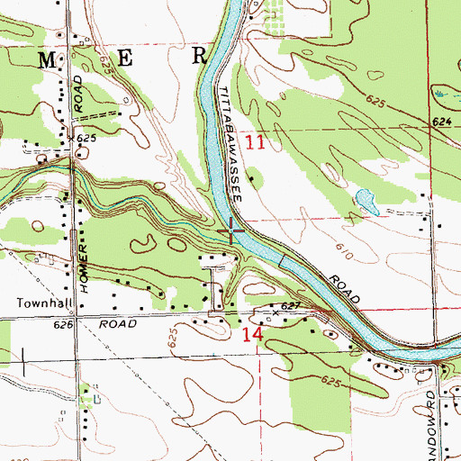 Topographic Map of Carrol Creek Drain, MI