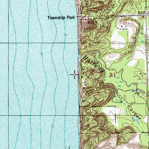 Topographic Map of Carver Drain, MI
