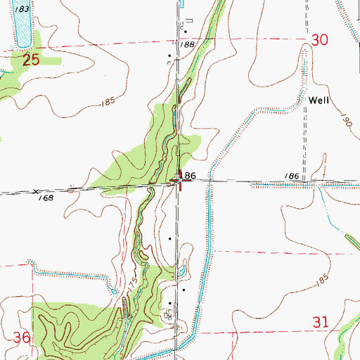 Topographic Map of Prairie School (historical), AR