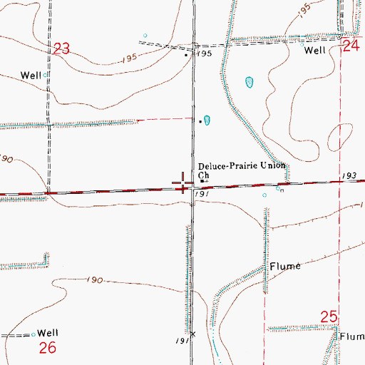 Topographic Map of Prairie Union School (historical), AR