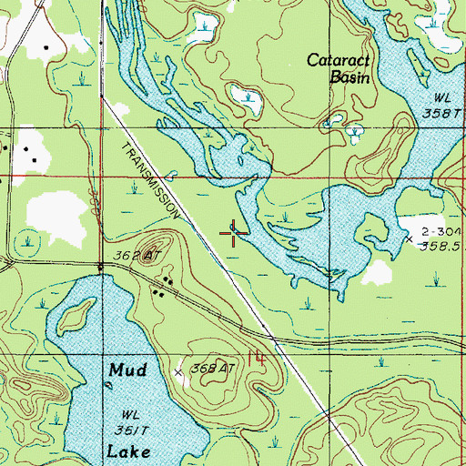 Topographic Map of Cataract Basin, MI
