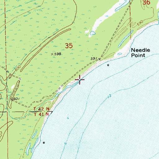 Topographic Map of Cataract River, MI