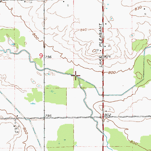 Topographic Map of Cedar Creek, MI