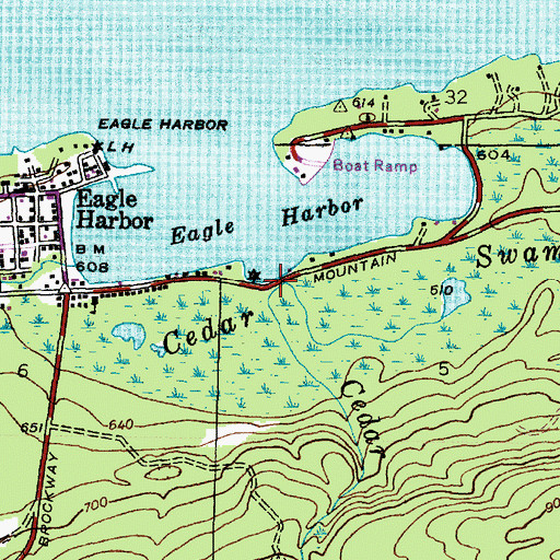 Topographic Map of Cedar Creek, MI