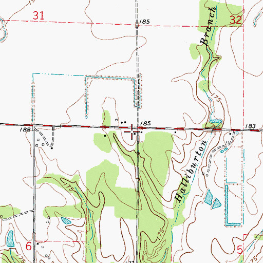 Topographic Map of Ruffin Church (historical), AR