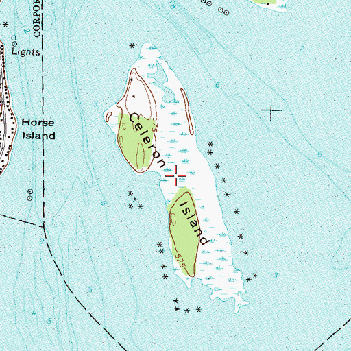 Topographic Map of Celeron Island, MI
