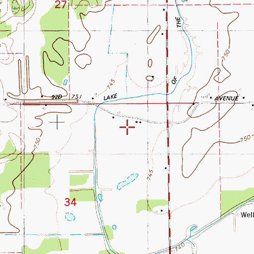 Topographic Map of Celery Center School, MI