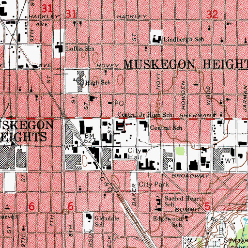 Topographic Map of Dr Martin Luther King Elementary Academy, MI
