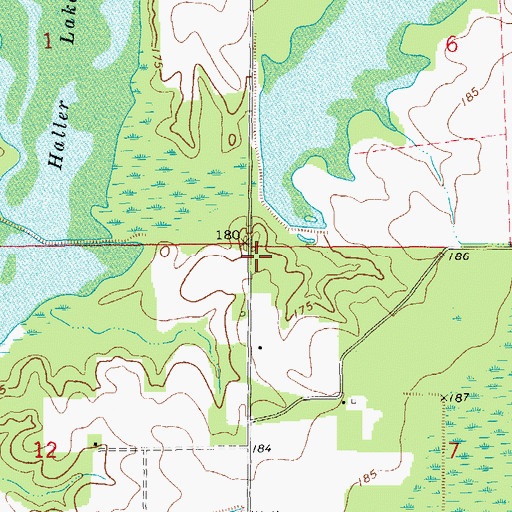Topographic Map of Stanley Point School (historical), AR