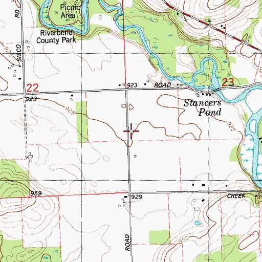 Topographic Map of Cherry Flats, MI