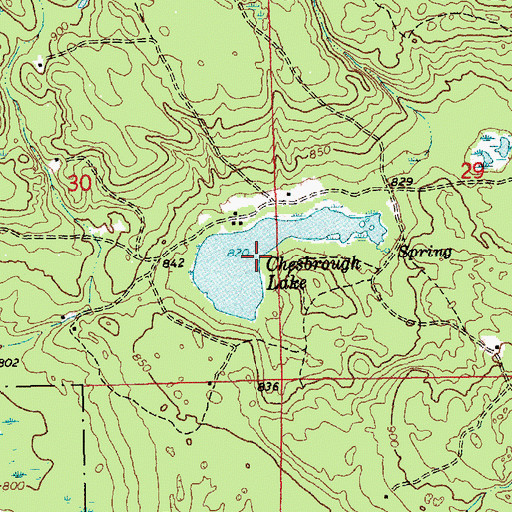 Topographic Map of Chesbrough Lake, MI
