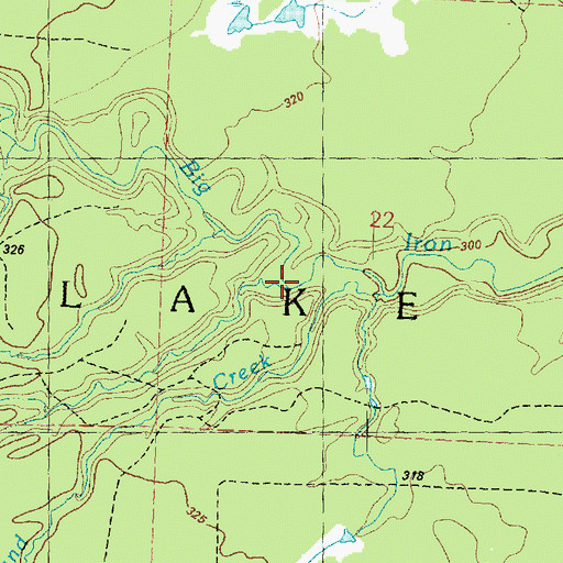 Topographic Map of Chipping Creek, MI
