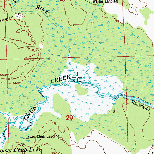 Topographic Map of Chub Creek, MI