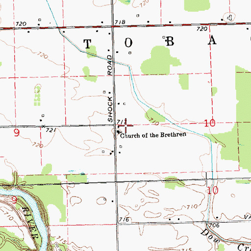 Topographic Map of Church of the Brethren, MI