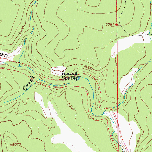 Topographic Map of Indian Spring, AZ