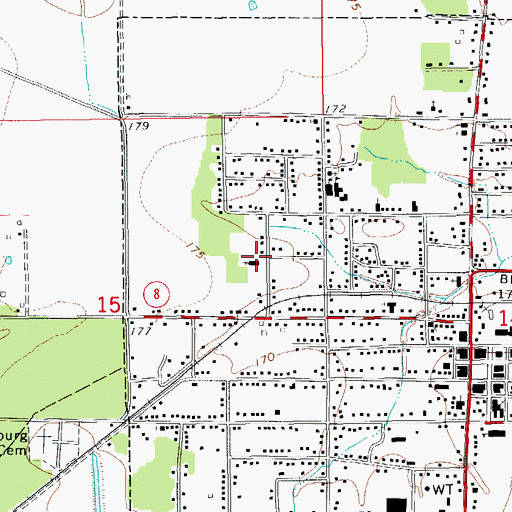 Topographic Map of Gardner Baptist Church, AR