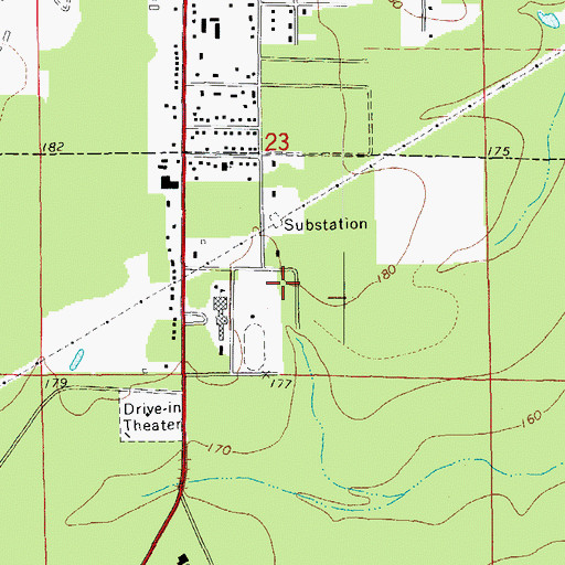 Topographic Map of Hamburg Junior High School, AR