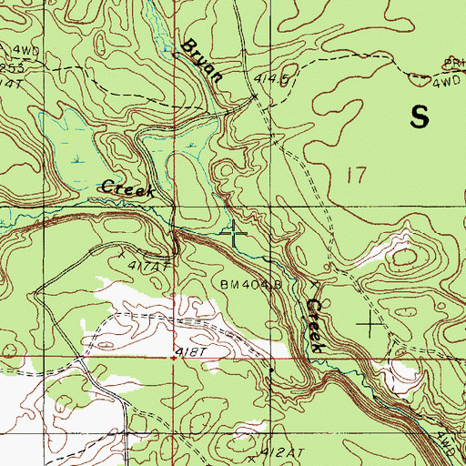 Topographic Map of Clear Creek, MI