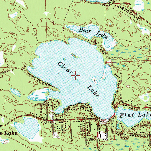 Topographic Map of Clear Lake, MI