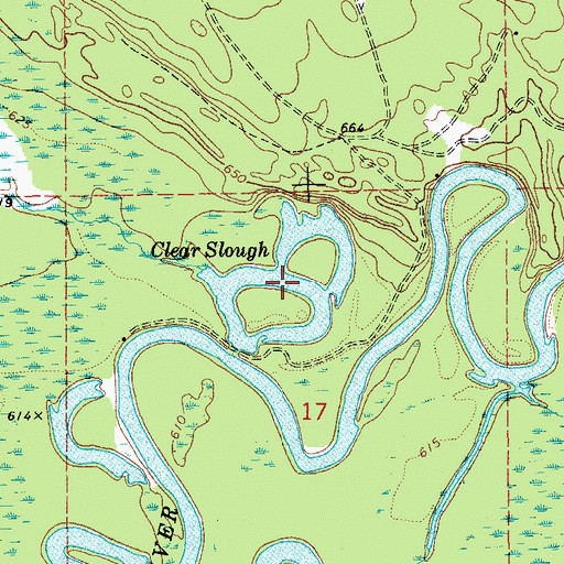 Topographic Map of Clear Slough, MI