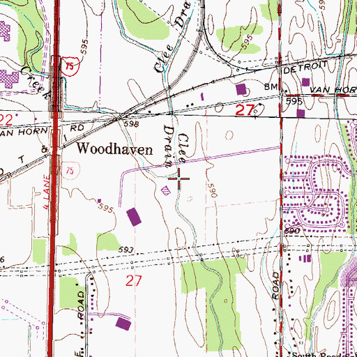 Topographic Map of Clee Drain, MI