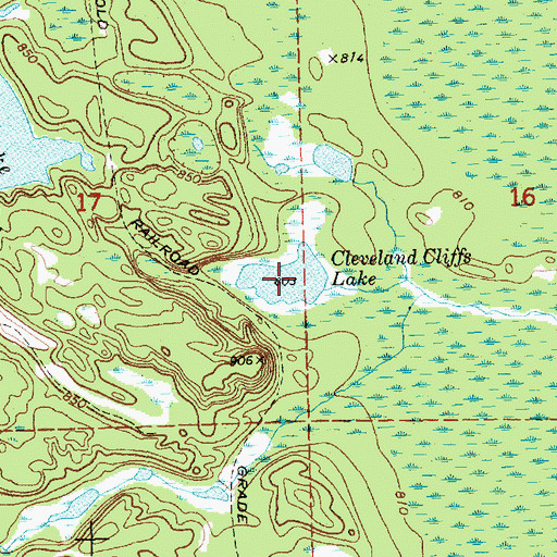 Topographic Map of Cleveland Cliffs Lake, MI