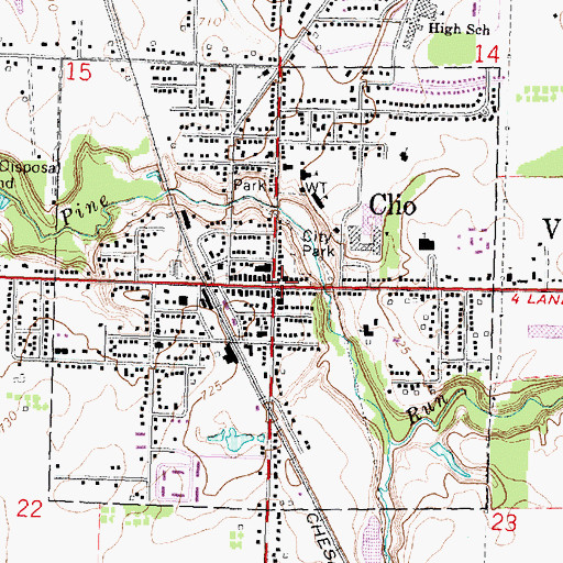 Topographic Map of Clio, MI