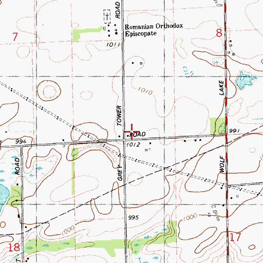 Topographic Map of Close School, MI