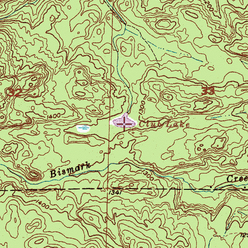 Topographic Map of Club Lake, MI
