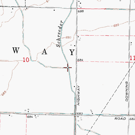 Topographic Map of Coats Drain, MI