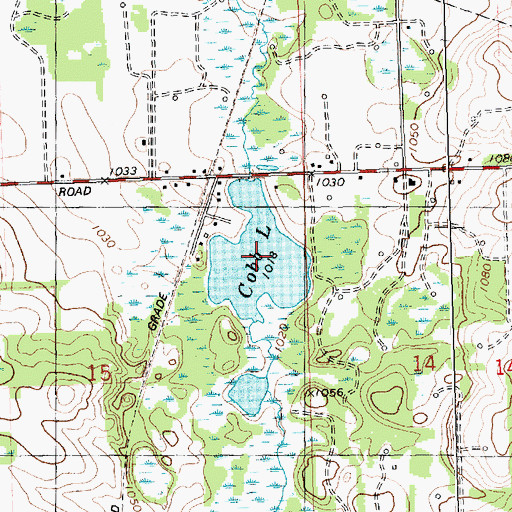 Topographic Map of Cobb Lake, MI
