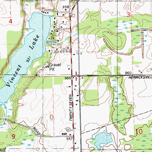 Topographic Map of Cobblestone School, MI